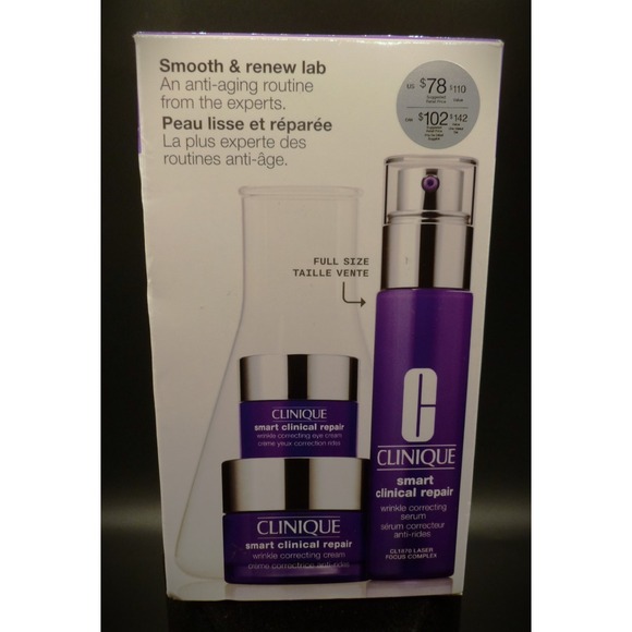 Clinique Other - Clinique Skin School Set ~ Smooth + Renew Lab | Smart Clinical Repair / Wrinkle